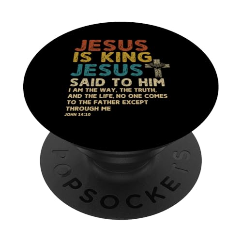 Jesus ist König Jesus sagte zu ihm Christlicher Glaube PopSockets Klebender PopGrip Jesus ist König Jesus sagte zu ihm Christlicher Glaube PopSockets Klebender PopGrip von Priests Worship Prayer Pastors Bible Reader Nuns