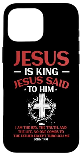 Jesus ist König Jesus sagte zu ihm Christlicher Gott Religiös Hülle für iPhone 16 Pro Max Jesus ist König Jesus sagte zu ihm Christlicher Gott Religiös Hülle für iPhone 16 Pro Max von Priests Worship Prayer Pastors Bible Reader Nuns