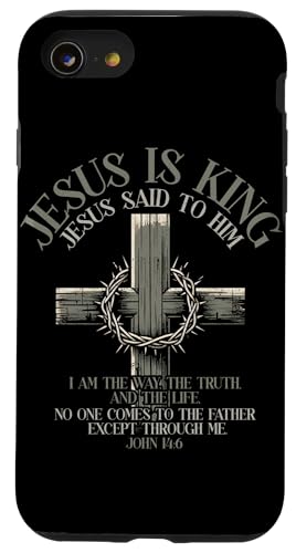 Jesus ist König Jesus sagte zu ihm Christlicher Gott Religiös Hülle für iPhone SE (2020) / 7 / 8 von Priests Worship Prayer Pastors Bible Reader Nuns