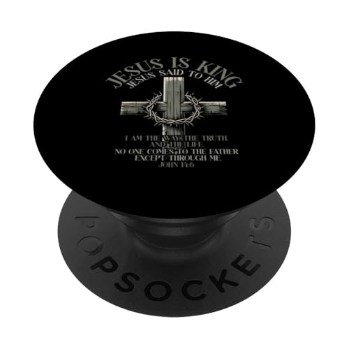 Jesus ist König Jesus sagte zu ihm Christlicher Gott Religiös PopSockets Klebender PopGrip Jesus ist König Jesus sagte zu ihm Christlicher Gott Religiös PopSockets Klebender PopGrip von Priests Worship Prayer Pastors Bible Reader Nuns