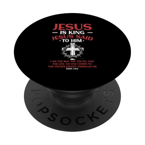 Jesus ist König Jesus sagte zu ihm Christlicher Gott Religiös PopSockets Klebender PopGrip Jesus ist König Jesus sagte zu ihm Christlicher Gott Religiös PopSockets Klebender PopGrip von Priests Worship Prayer Pastors Bible Reader Nuns