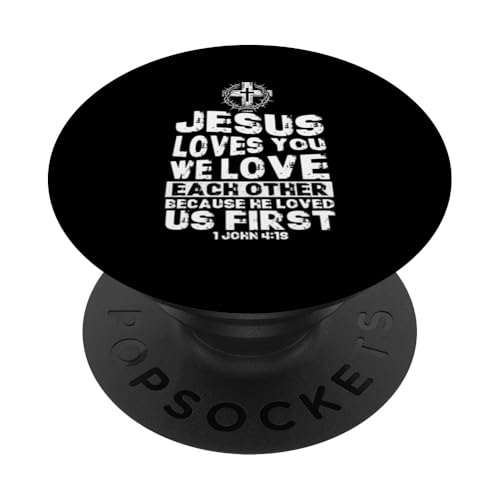 Jesus liebt dich Wir lieben uns Christlicher Anbeter Gott PopSockets Klebender PopGrip Jesus liebt dich Wir lieben uns Christlicher Anbeter Gott PopSockets Klebender PopGrip von Priests Worship Prayer Pastors Bible Reader Nuns