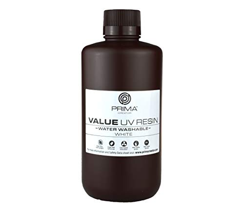 PrimaCreator Value Wasserabwaschbares UV Resin - 1000 ml - Weiß von PrimaCreator