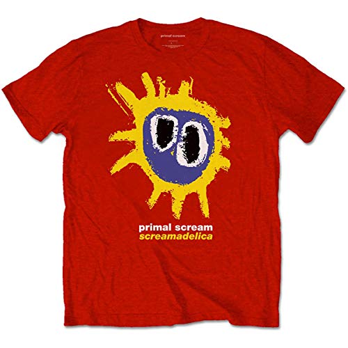 T-Shirt # S Unisex Red # Screamadelica von Primal Scream