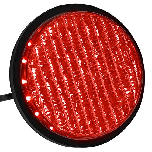 PrimeMatik LED-Taschenlampe, IP65, 100 mm, 12-24 V, Rot (SM017) von PrimeMatik