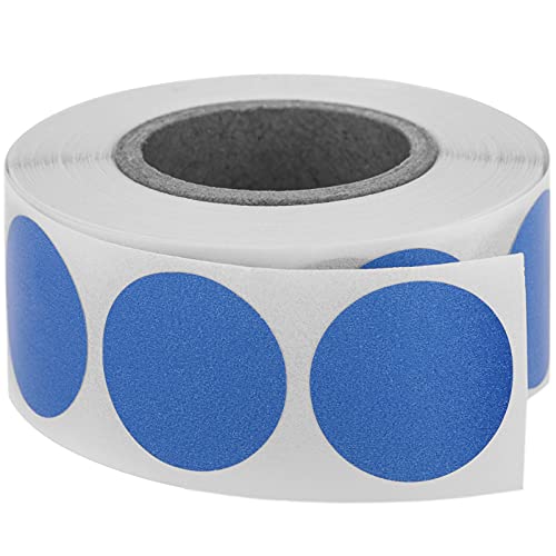 PrimeMatik - Rolle mit 500 blauen runden Klebeetiketten 19 mm von PrimeMatik