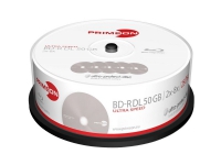 Primeon 2761318 Blu-ray BD-R DL Disc 50 GB 25 Stück Spindel Anti-Kratz-Beschichtung von PrimeOn