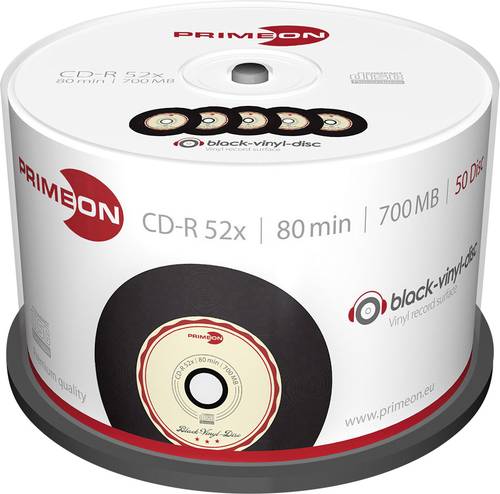 Primeon 2761108 CD-R 80 Rohling 700 MB 50 St. Spindel Vinyl von Primeon