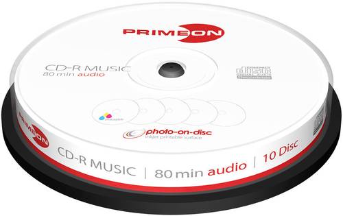 Primeon 2761111 CD-R Audio Rohling 10 St. Spindel Bedruckbar von Primeon