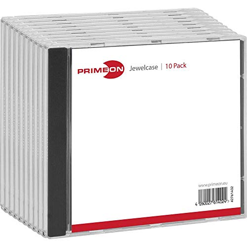 Primeon CD Huelle 1 CD/DVD/Blu-Ray Kunststoff Schwarz, Transparent 10 St. 2761402 von Primeon