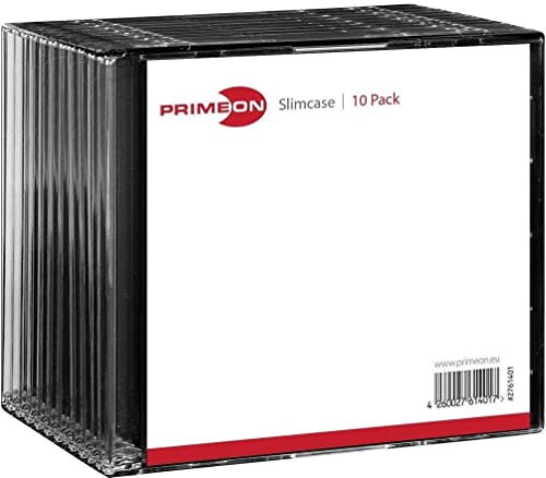 Primeon Slimcase Box für 1 Disc (10-Pack), Black Tray, Retail von Primeon