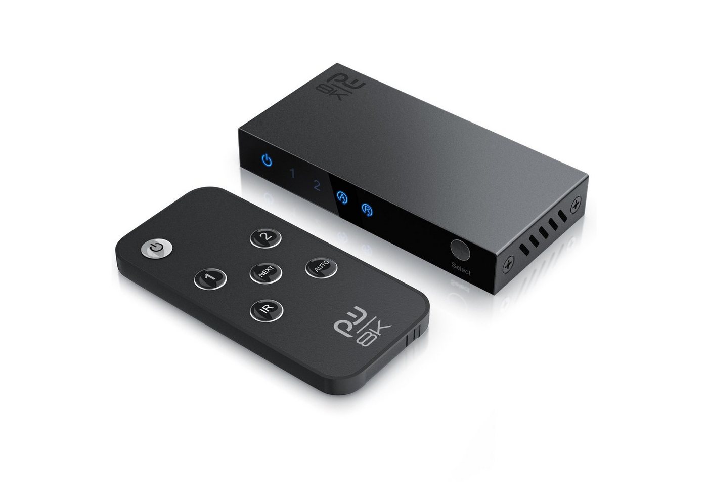 Primewire Audio / Video Matrix-Switch, 2-Port HDMI Splitter, 8K HDMI Switch 2 in 1 Out UHD, mit Fernbedienung von Primewire