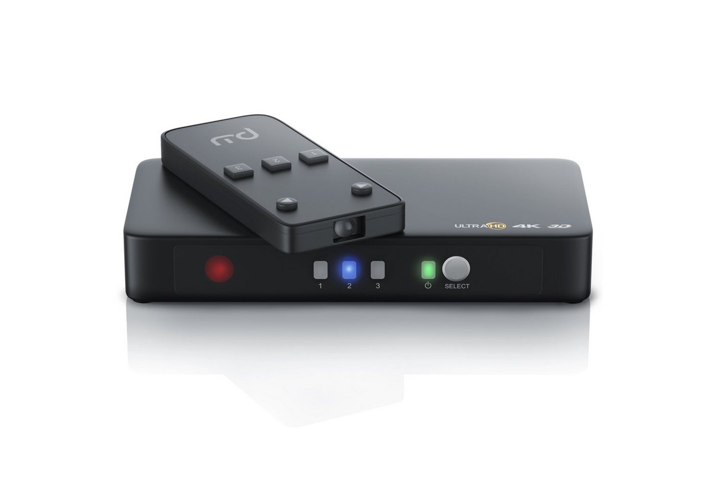 Primewire Audio / Video Matrix-Switch, 3-Port 4k HDMI Switch mit Fernbedienung / 3D + CEC / 2160p 30Hz von Primewire