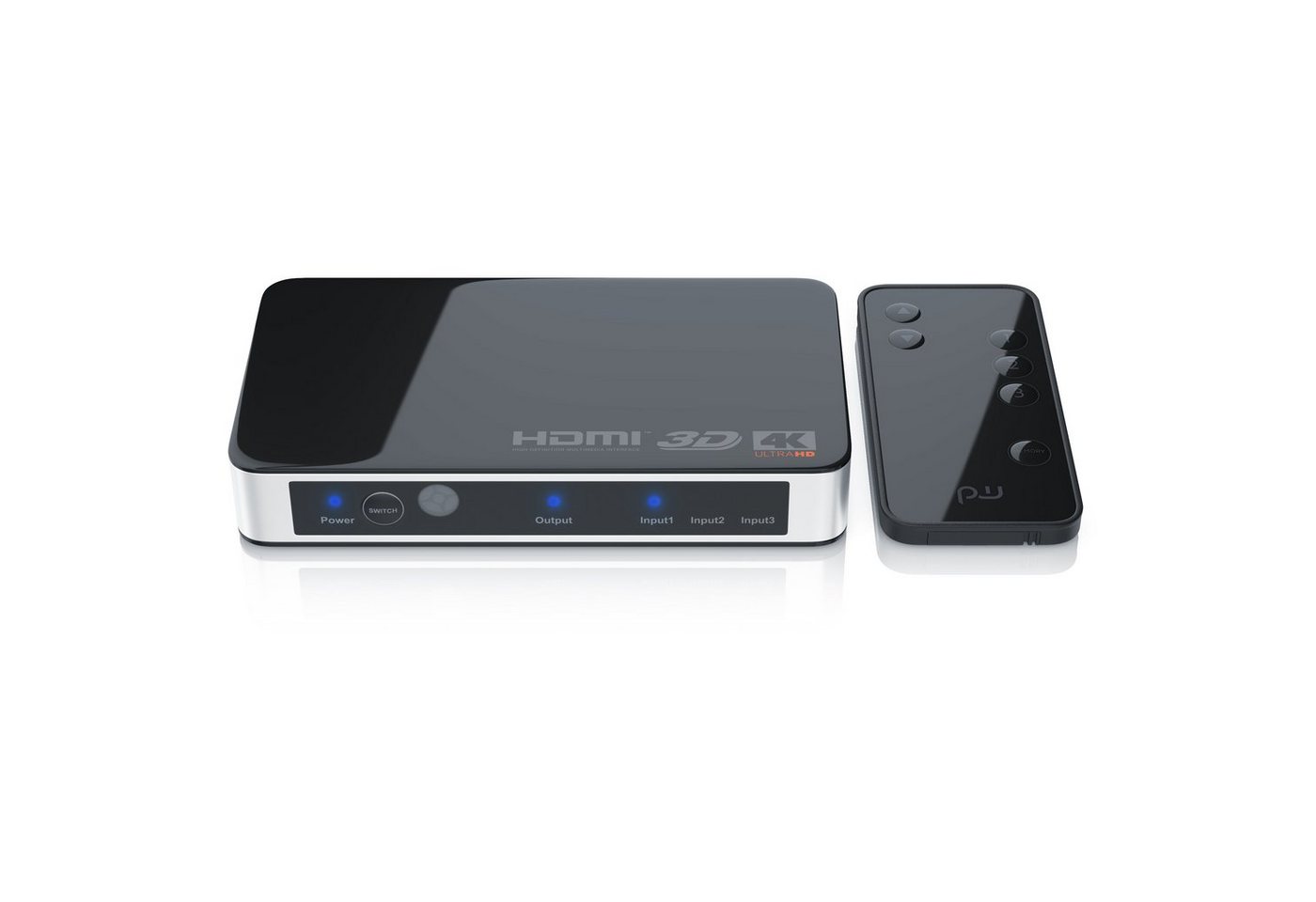 Primewire Audio / Video Matrix-Switch, 3-Port HDMI UHD Switch, Verteiler 4k 60Hz Umschalter mit Fernbedienung von Primewire