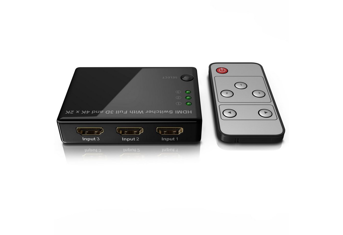 Primewire Audio / Video Matrix-Switch 3-Port 4Kx2K Ultra HD HDMI Switch/Verteiler, automatische Umschaltung, Video-/Audioschalter mit Verstärker, UHD inkl. Fernbedienung, 3D, CEC Primewire Audio / Video Matrix-Switch 3-Port 4Kx2K Ultra HD HDMI Switch/Verteiler, automatische Umschaltung, Video-/Audioschalter mit Verstärker, UHD inkl. Fernbedienung, 3D, CEC von Primewire