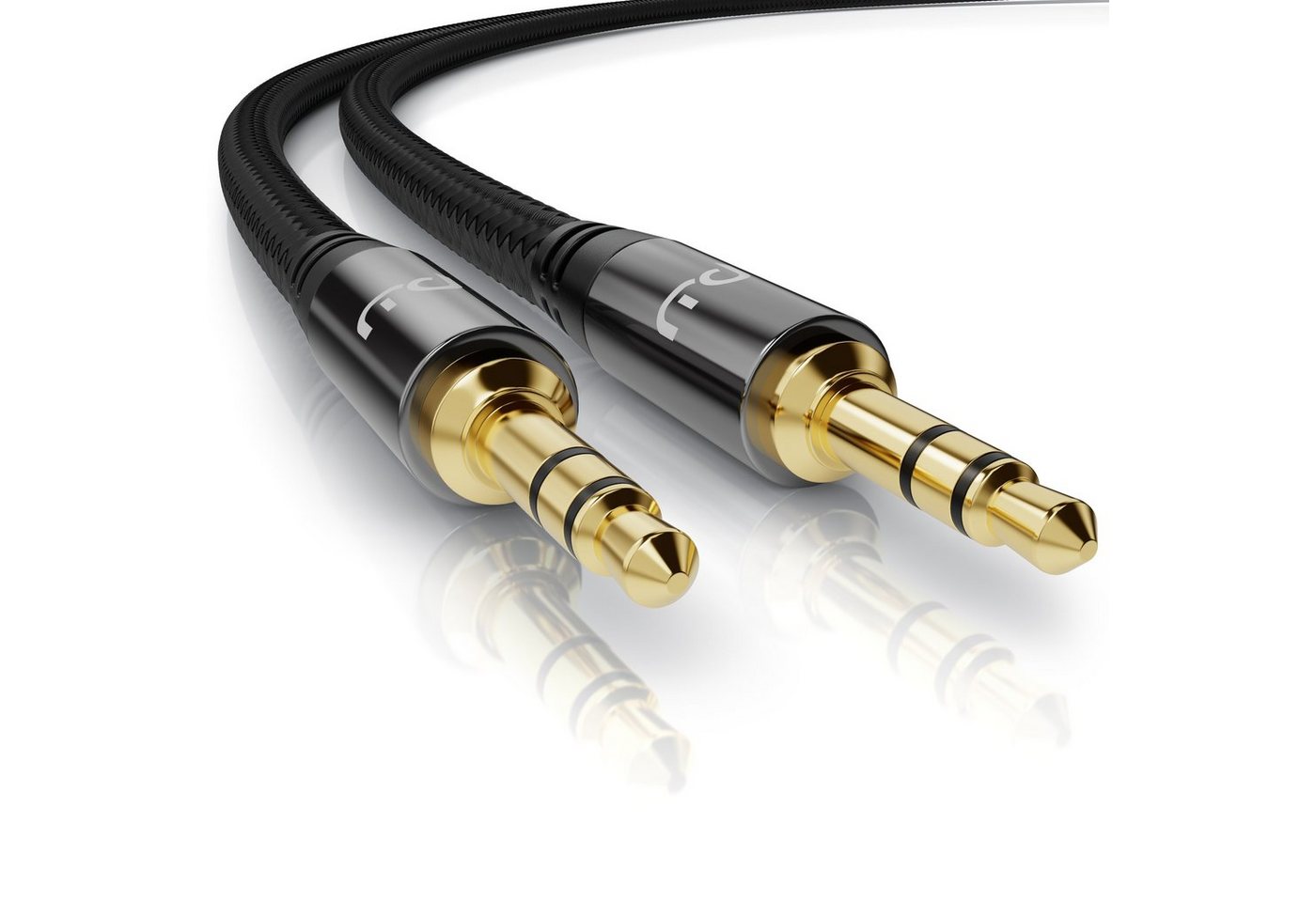 Primewire Audio-Kabel, 3,5-mm-Klinke, AUX (200 cm), Klinkenkabel 3,5 mm AUX - Audiokabel mit Nylonmantel - 2m von Primewire