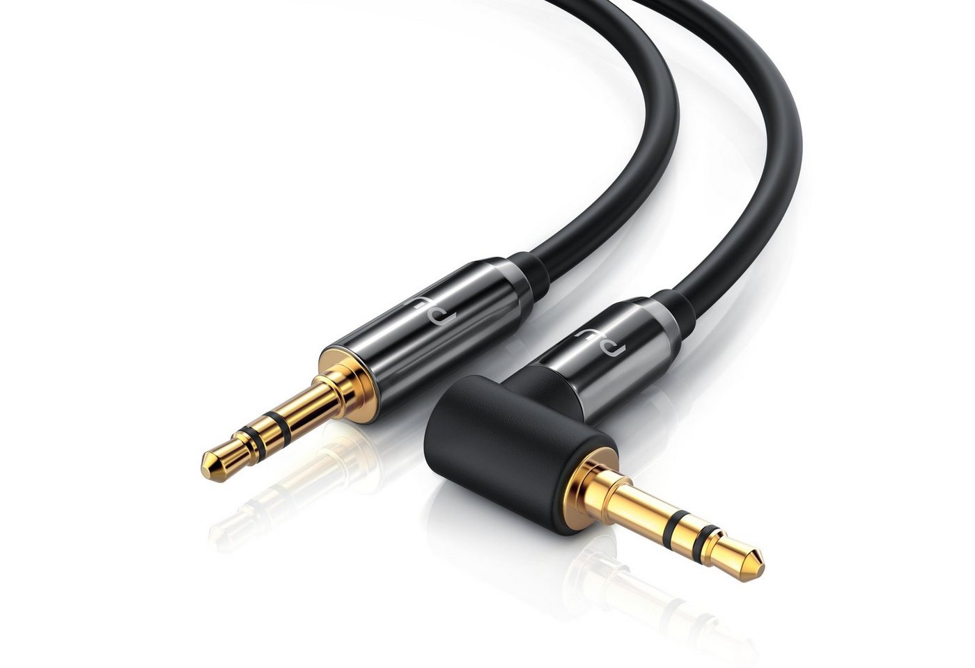 Primewire Audio-Kabel, AUX, 3,5-mm-Klinke (200 cm), HiFi Klinkenkabel Verbindungskabel 90° gewinkelt für Audiogeräte, 2m von Primewire
