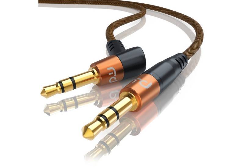 Primewire Audio-Kabel, AUX, 3,5-mm-Klinke (200 cm), gewinkeltes HiFi Stereo Klinkenkabel / Verbindungskabel - 2m von Primewire