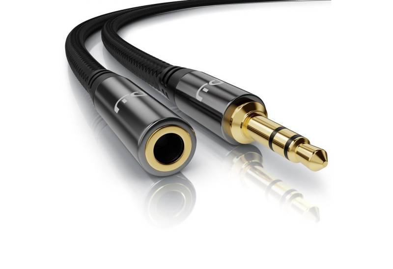 Primewire Audio-Kabel, AUX, 3,5-mm-Klinke (50 cm), Klinkenkabel Audio Verbindungskabel / Kupplung mit Nylonmantel - 0,5m von Primewire