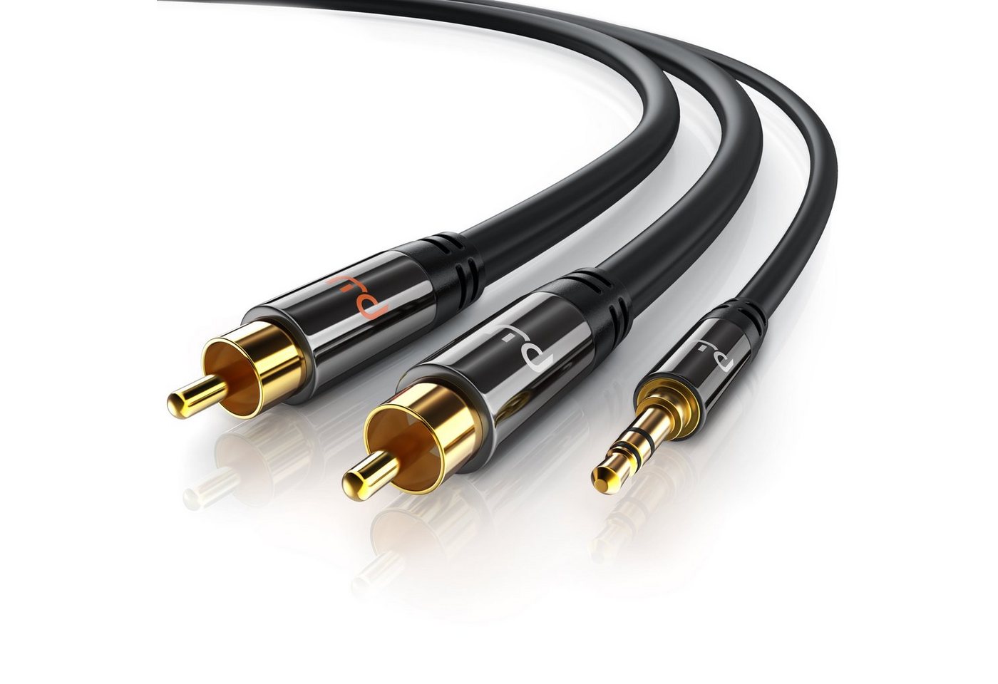 Primewire Audio-Kabel, Cinch, 3,5-mm-Klinke, RCA, AUX (50 cm), Stereo HiFi Audio-Adapter mehrfach geschirmt - 0,5m von Primewire