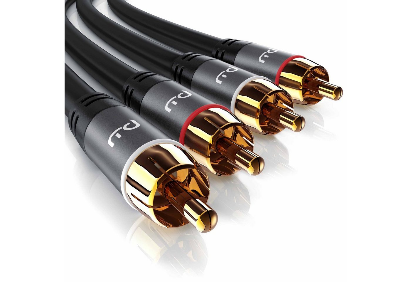 Primewire Audio-Kabel, Cinch, RCA (50 cm), Subwoofer-Cinch Audio-Kabel mehrfach geschirmt - 0,5m von Primewire