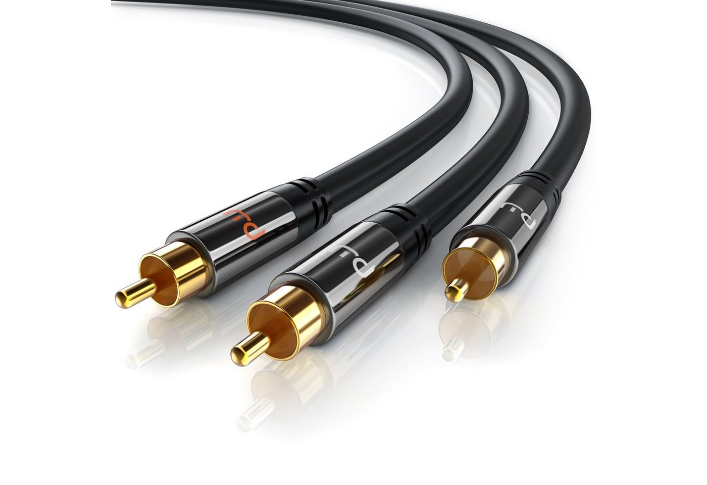 Primewire Audio-Kabel, Cinch, RCA (750 cm), Y-Cinch HiFi Audio-Kabel mehrfach geschirmt - 7,5m von Primewire