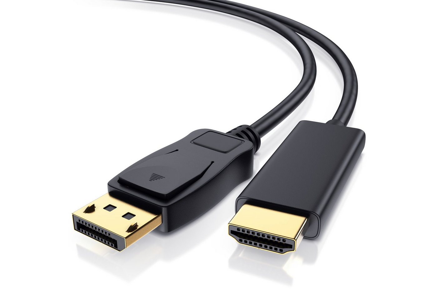 Primewire Audio- & Video-Kabel, DisplayPort, HDMI Typ A, (200 cm), DisplayPort auf HDMI Konverterkabel Adapterkabel 4K 3840 x 2160 - 2m von Primewire