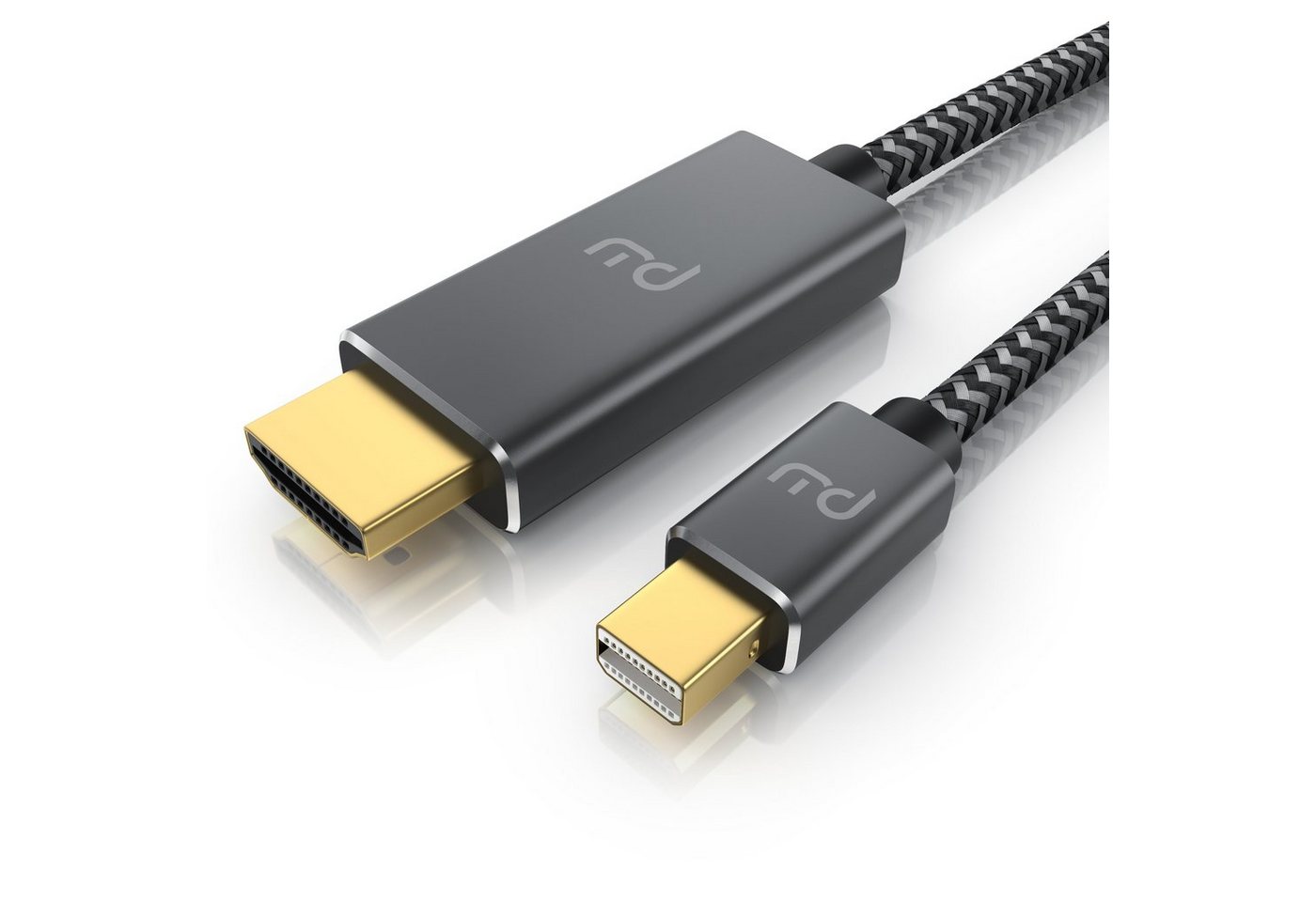 Primewire Audio- & Video-Kabel, Mini DisplayPort, HDMI Typ A (200 cm), 4k mDP 1.4 zu Hdmi 2.0 Kabel / Adapter 4k@60Hz Thunderbolt 1-2 - 2m von Primewire