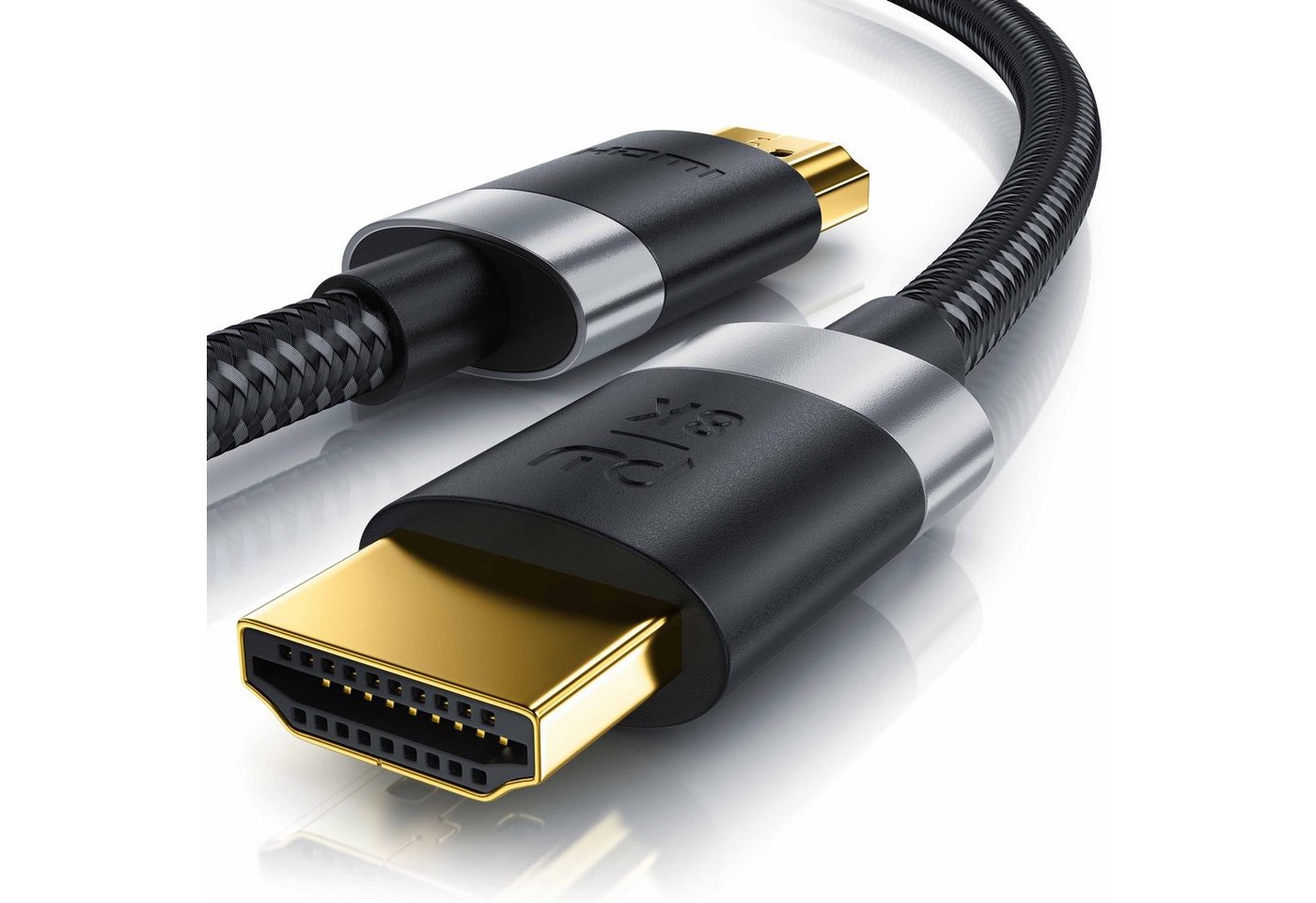 Primewire HDMI-Kabel, 2.1, HDMI Typ A (100 cm), 8K @ 120Hz / 4K @ 240Hz DSC, Ultra High Speed, Nylonummantelung, 1m von Primewire