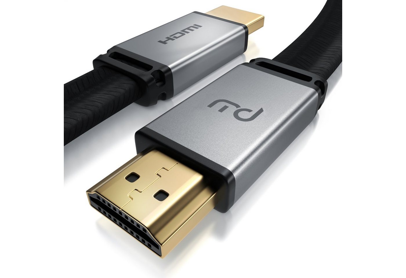 Primewire HDMI-Kabel, 2.1, HDMI Typ A (100 cm), 8K Flachbandkabel mit Gewebemantel 7680 x 4320 @ 120 Hz DSC flach - 1m von Primewire