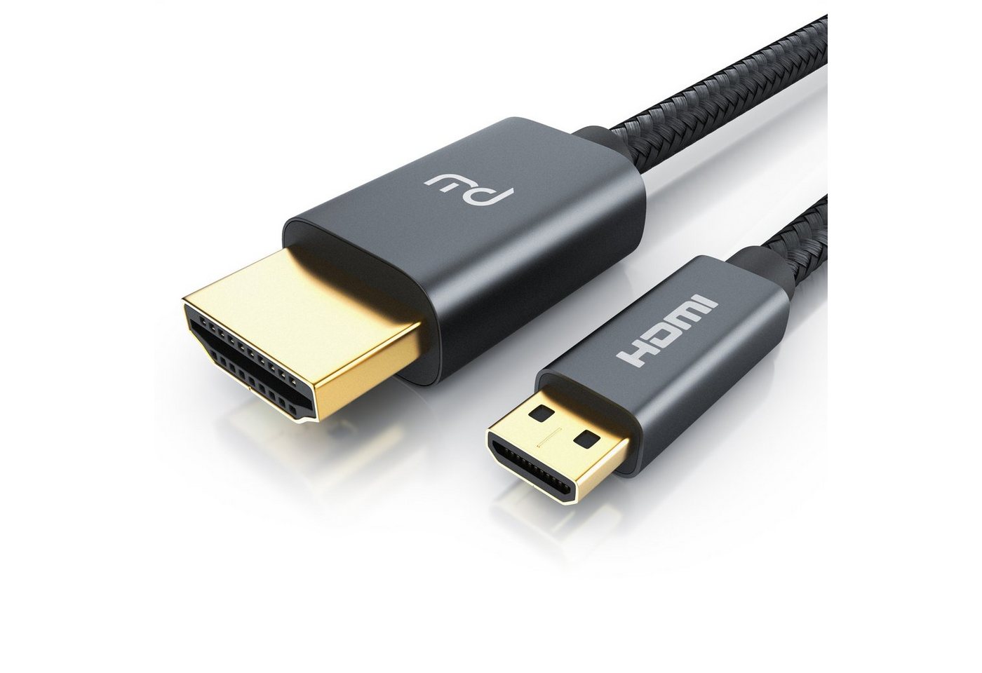 Primewire HDMI-Kabel, 2.1, HDMI Typ D (Micro), HDMI Typ A (200 cm), 8K HDMI auf microHDMI Adapterkabel 7680 x 4320 @ 120Hz mit DSC - 2m von Primewire