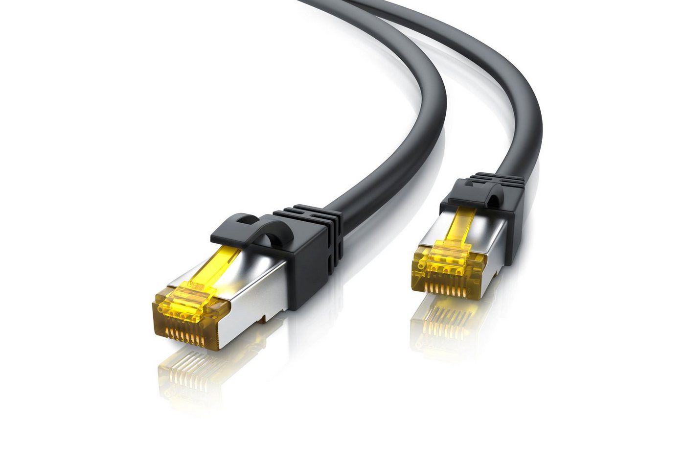 Primewire LAN-Kabel, CAT.7, RJ-45 (Ethernet) (25 cm), Gigabit Ethernet S/FTP Netzwerkkabel, 10000 Mbit/s, Patchkabel - 0,25m von Primewire
