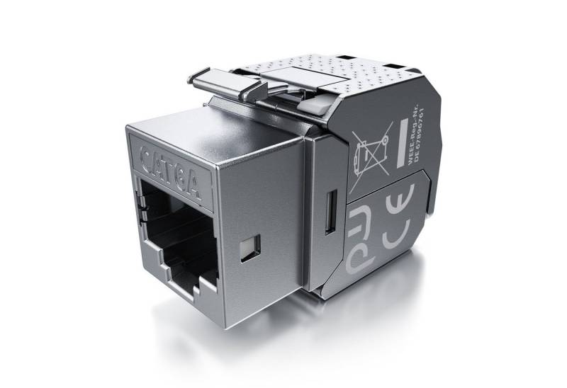 Primewire Netzwerk-Adapter RJ-45 (Ethernet), Buchse zu Netzwerkkabel, CAT.6a Keystone Modul für LAN Kabel, RJ45 Buchse, feldkonfektionierbar von Primewire