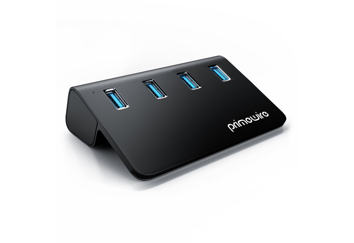 Primewire USB-Adapter, USB 3.2 Gen1 Hub, 4 Port Aktiver Verteiler mit Netzteil, 5 Gbit/s von Primewire