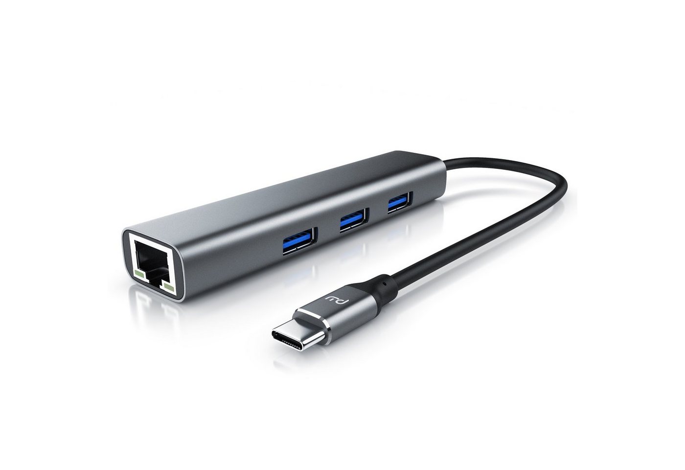 Primewire USB-Adapter, USB 3.2 Gen2 Typ C HUB mit RJ45 Ethernet, LAN Network Adapter von Primewire