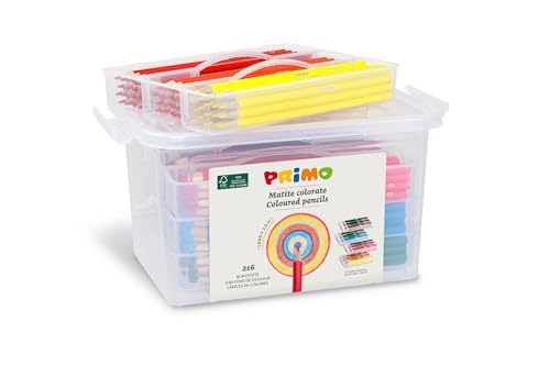 Primo - Bunstifte für Kinder ab 3 Jahren mit Mine, Ø 2,9 mm, 216 Stück in 12 Volltonfarben, Verwischbar, Kinderfarben zum Ausmalen, Kreative Arbeiten und für Hobby, Stifte-Set für Schreibwaren Primo - Bunstifte für Kinder ab 3 Jahren mit Mine, Ø 2,9 mm, 216 Stück in 12 Volltonfarben, Verwischbar, Kinderfarben zum Ausmalen, Kreative Arbeiten und für Hobby, Stifte-Set für Schreibwaren von Primo
