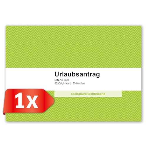 PRIMUS PRINT Urlaubsantrag – DIN A5 quer, 2x50 Blatt, Extra Blätter, Selbstdurchschreibend, Abwesenheitsantrag, 2-fach Lochung, Einzeln oder im Set verfügbar - Einzeln 2x50 Urlaubsanträge PRIMUS PRINT Urlaubsantrag – DIN A5 quer, 2x50 Blatt, Extra Blätter, Selbstdurchschreibend, Abwesenheitsantrag, 2-fach Lochung, Einzeln oder im Set verfügbar - Einzeln 2x50 Urlaubsanträge von Primus-Print.de