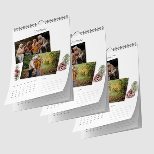 Primus Print 3 x Fotokalender 2024 zum selbstgestalten - Bastelkalender - Fotos Bilder einkleben - A4 - persönliches Geschenk - Jahreszeiten (Jahreszeiten 3er Set) von Primus-Print.de