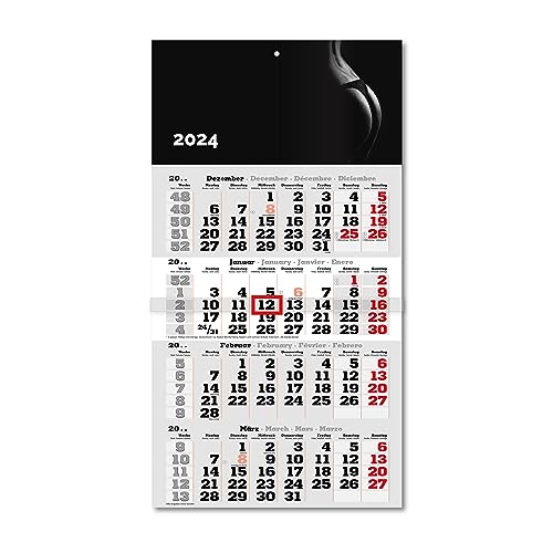 Primus Print 4-Monats Einblockkalender 2024 - Wandkalender - Monatskalender - Blockkalender - inklusive Feiertagen - verschiedene Motive (Sexy) von Primus-Print.de