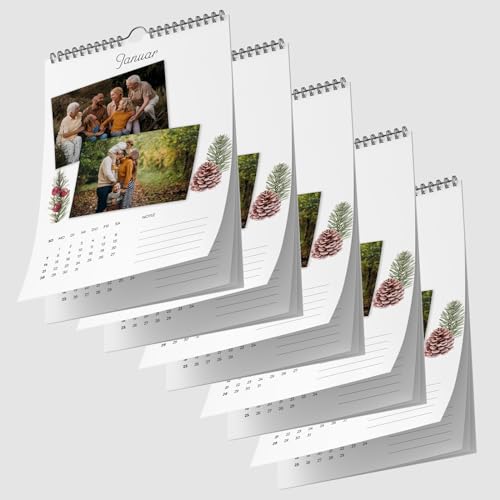 Primus Print 5 x Fotokalender 2024 zum selbstgestalten - Bastelkalender - Fotos Bilder einkleben - A4 - persönliches Geschenk - Jahreszeiten (Jahreszeiten 5er Set) von Primus-Print.de