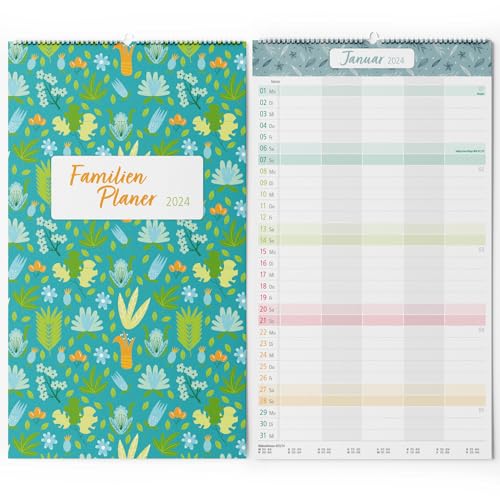 Primus Print Familienplaner 2024 - Wandkalender - Monatskalender - Familienkalender - inklusive Feiertagen und Ferien - verschiedene Motive (Muster) von Primus-Print.de