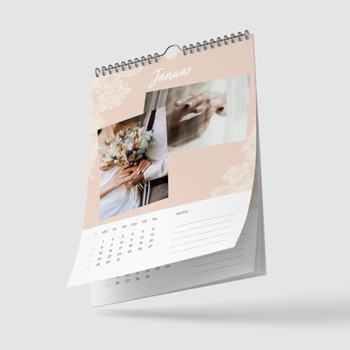 Primus Print Fotokalender 2024 zum selbstgestalten - Bastelkalender - Fotos Bilder einkleben - A4 - persönliches Geschenk - Hochzeit (Hochzeit) von Primus-Print.de