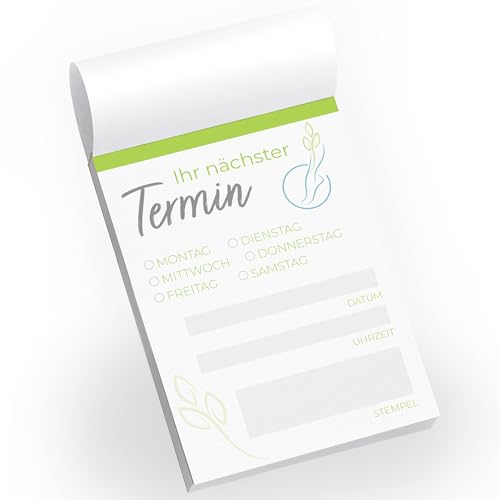 Primus Print Terminblocks - Terminzettel - Terminkarten für Kunden und Patienten - A7-50 Blatt - starkes Papier Arztpraxis Kosmetik Tierarzt Friseur Zahnarzt (10, Fußpflege) von Primus-Print.de