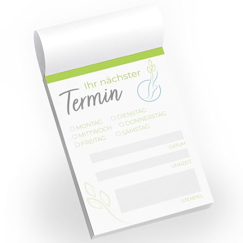 Primus Print Terminblocks - Terminzettel - Terminkarten für Kunden und Patienten - A7-50 Blatt - starkes Papier Arztpraxis Kosmetik Tierarzt Friseur Zahnarzt (25, Fußpflege) von Primus-Print.de