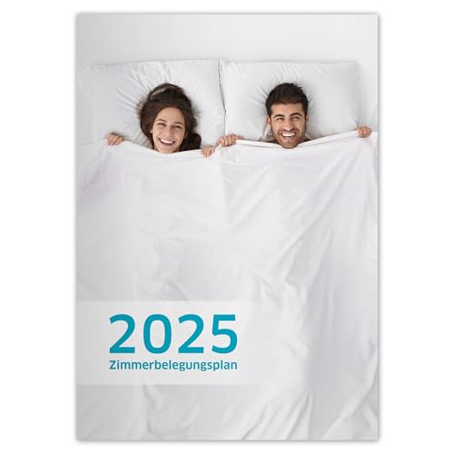 Zimmerbelegungsplan 2025 2026, Zimmerbelegungskalender, Reservierungskalender für Hotels, Pensionen und Ferienhäuser, Ferienvermietungen, Feiertage und Ferien, A4 210x297mm (2025, 1) von Primus-Print.de