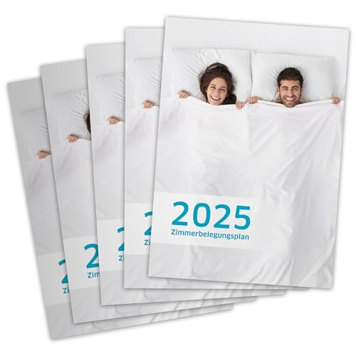 Zimmerbelegungsplan 2025 2026, Zimmerbelegungskalender, Reservierungskalender für Hotels, Pensionen und Ferienhäuser, Ferienvermietungen, Feiertage und Ferien, A4 210x297mm (2025, 5) von Primus-Print.de