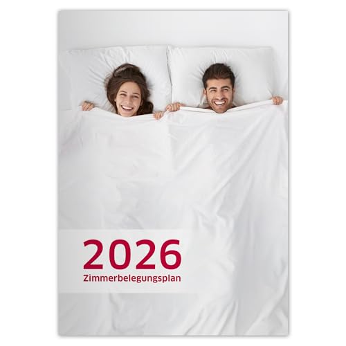 Zimmerbelegungsplan 2025 2026, Zimmerbelegungskalender, Reservierungskalender für Hotels, Pensionen und Ferienhäuser, Ferienvermietungen, Feiertage und Ferien, A4 210x297mm (2026, 1) von Primus-Print.de