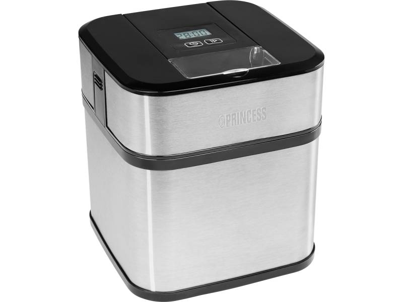 PRINCESS Eismaschine 01.282605.01.001, 1,5 L, 12 W, LCD-Display, silber/schwarz von Princess