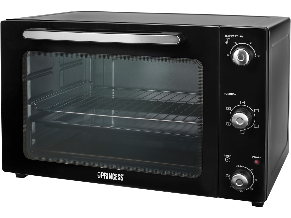 PRINCESS Mini-Backofen 01.112759.01.001, 55 L, 2000 W, Umluft, schwarz von Princess