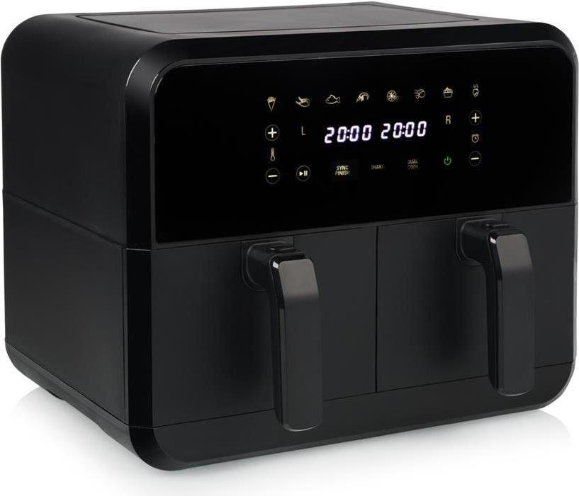 Princess 1.182068.01.001 Double Basket Airfryer - Heißluftfritteuse - 8 l - 220 °C - 6 Person(en) - Doppel - Schwarz (01.182068.01.001) von Princess